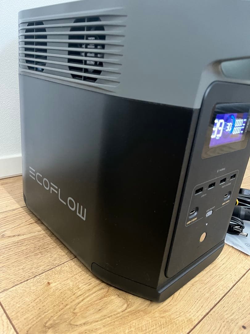 ポータブル電源 デジタル表示 USB AC出力　eco flow DELTA2
