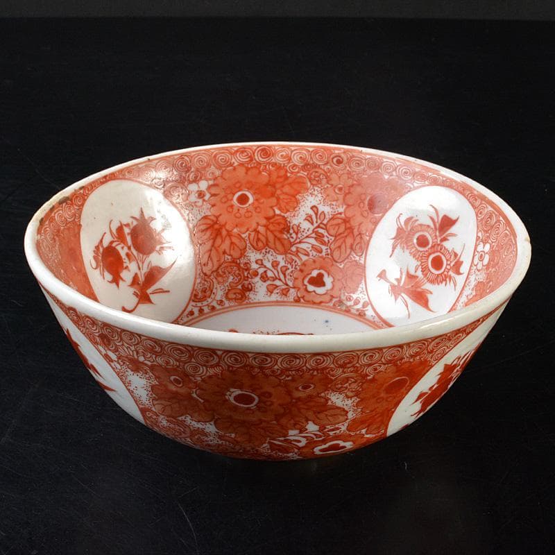 九谷焼　古九谷　宮本窯　赤絵　花文鉢　茶碗　C　R6510