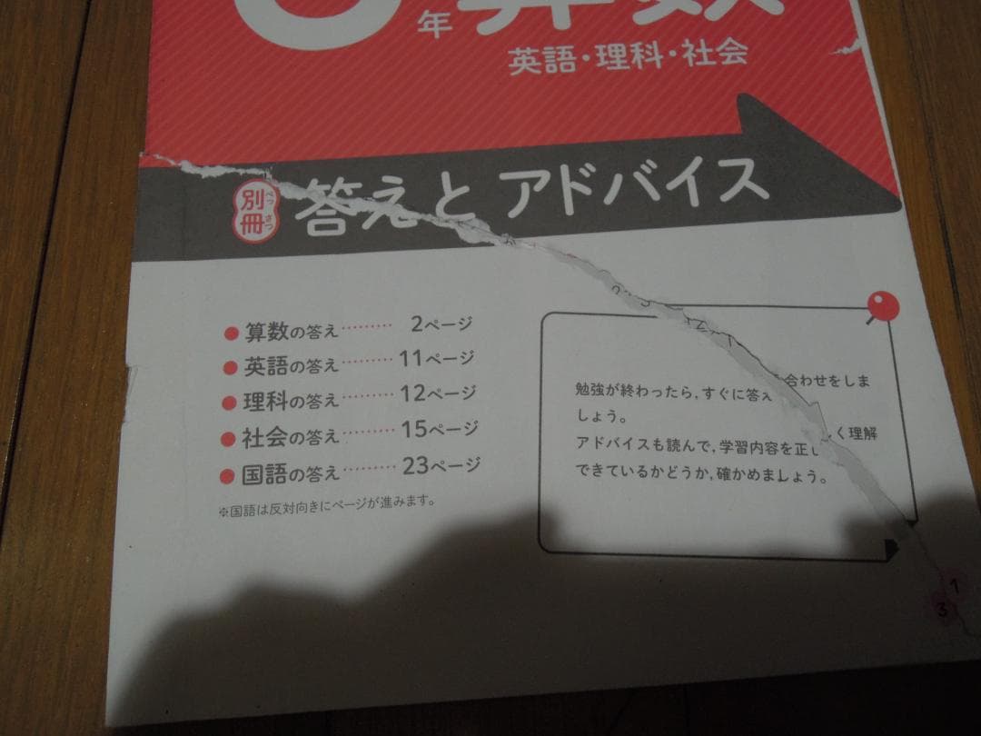 マチ様　おまけ　学研小６総復習ドリル