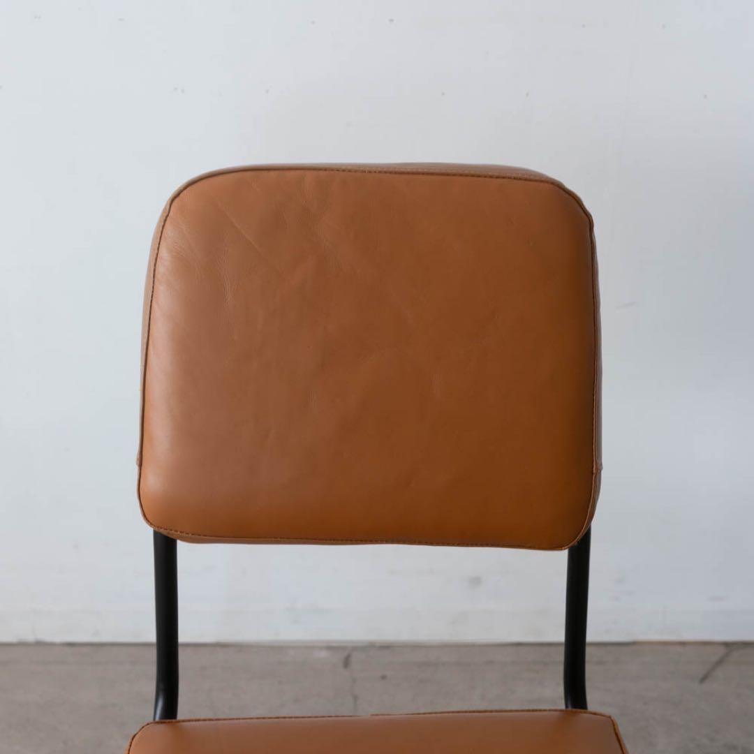 あおうみ　ダイニングチェア 本革　アイアン