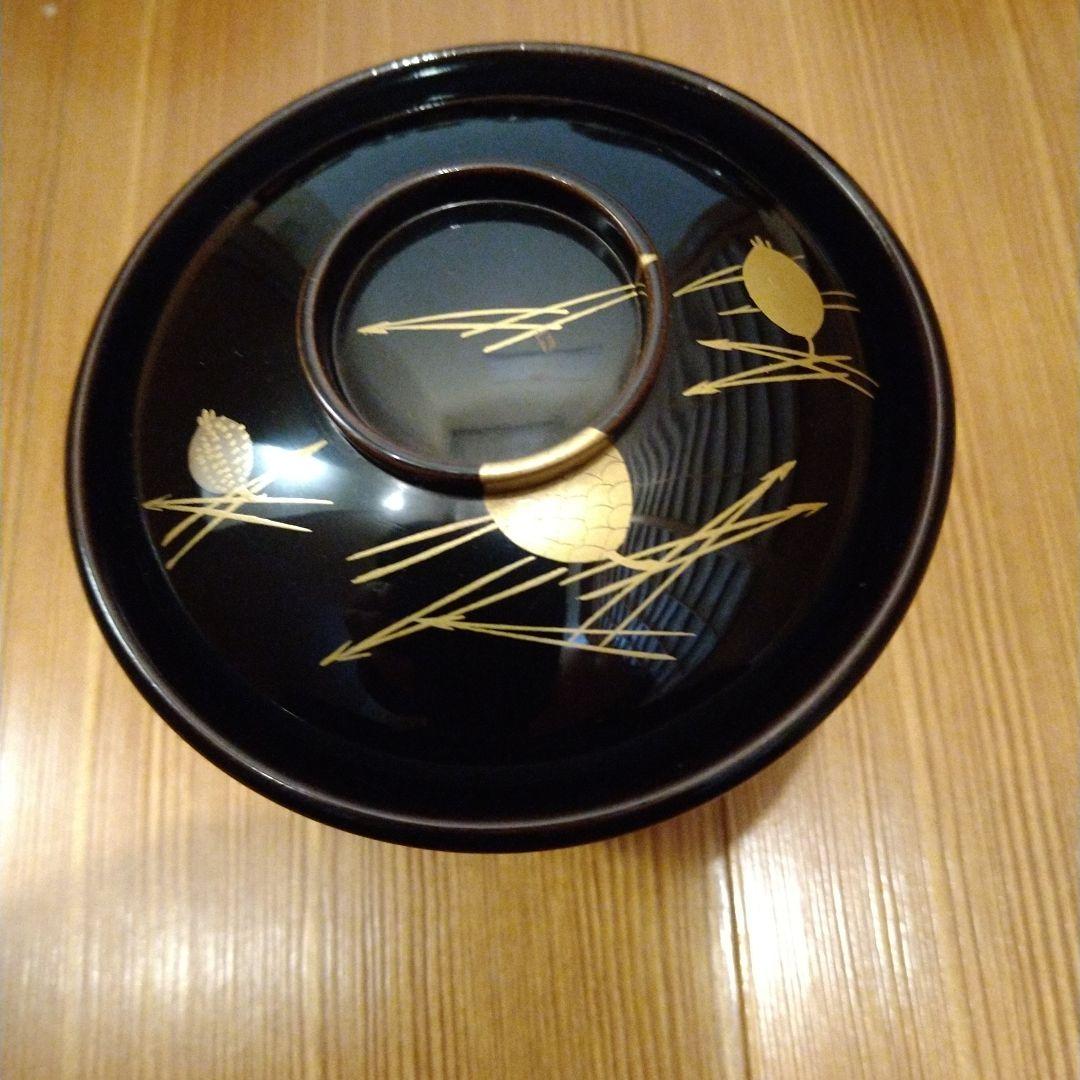 K*ん様 箸洗　松葉蒔絵　黒塗　１０人前