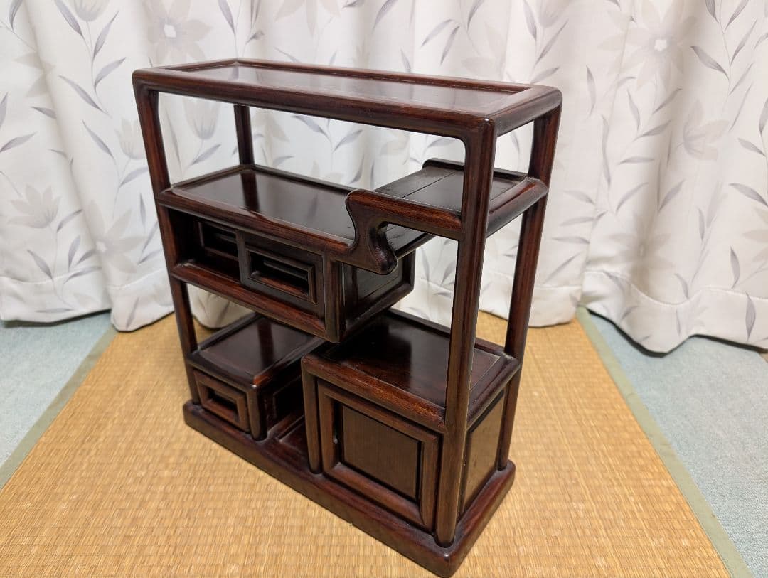 唐木　飾り棚　古家具　箪笥