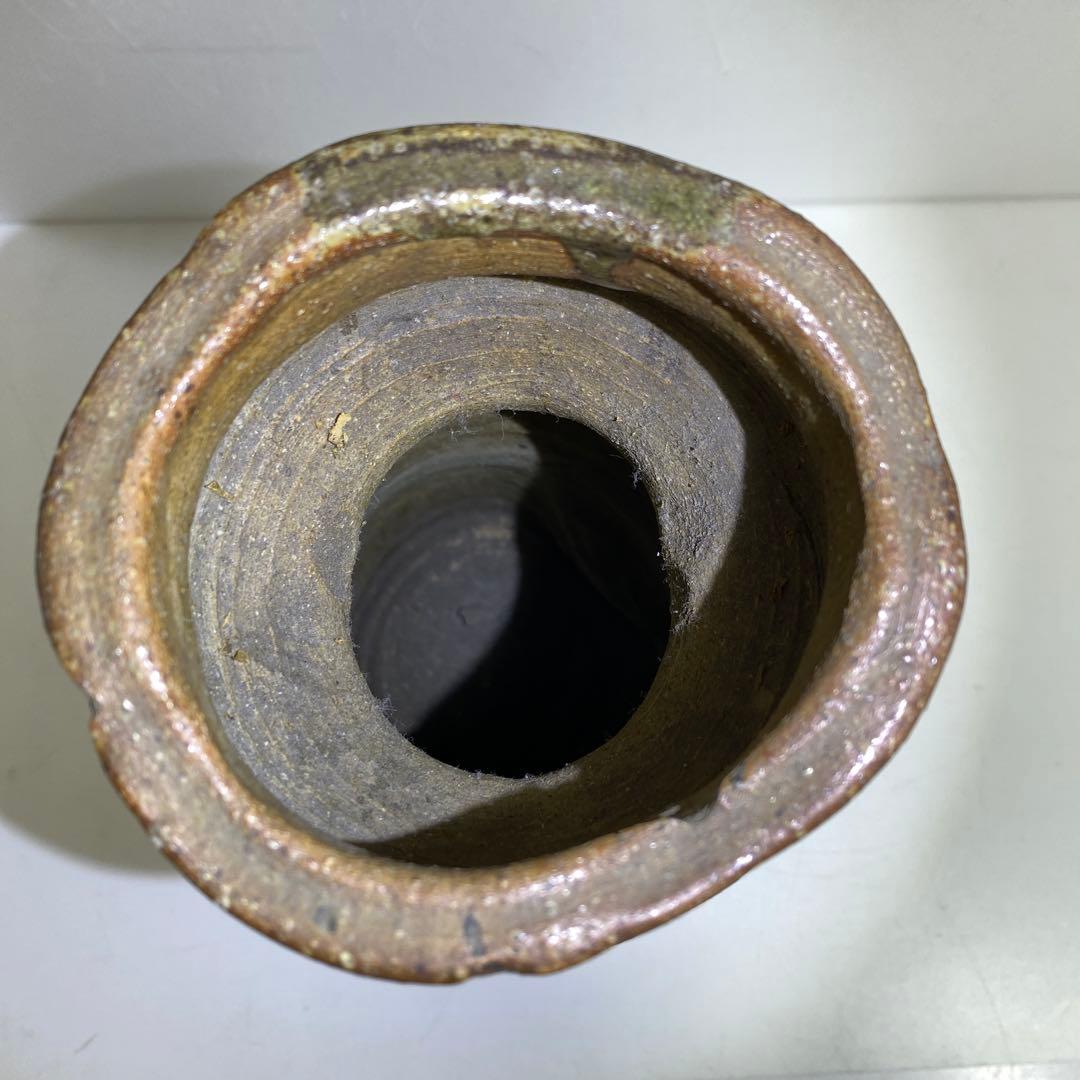 古信楽花入　口径約10.9㎝ 高さ32.5cm 東R8-0209②