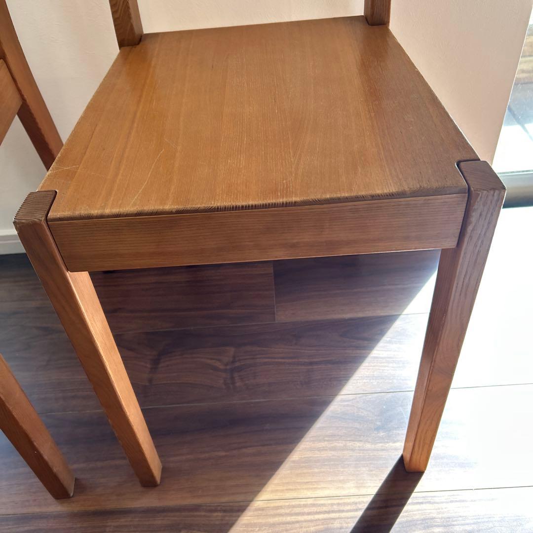 無印良品 タモ材 椅子2脚 チェア