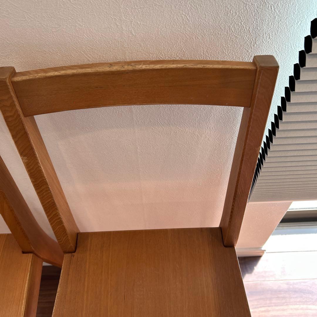 無印良品 タモ材 椅子2脚 チェア