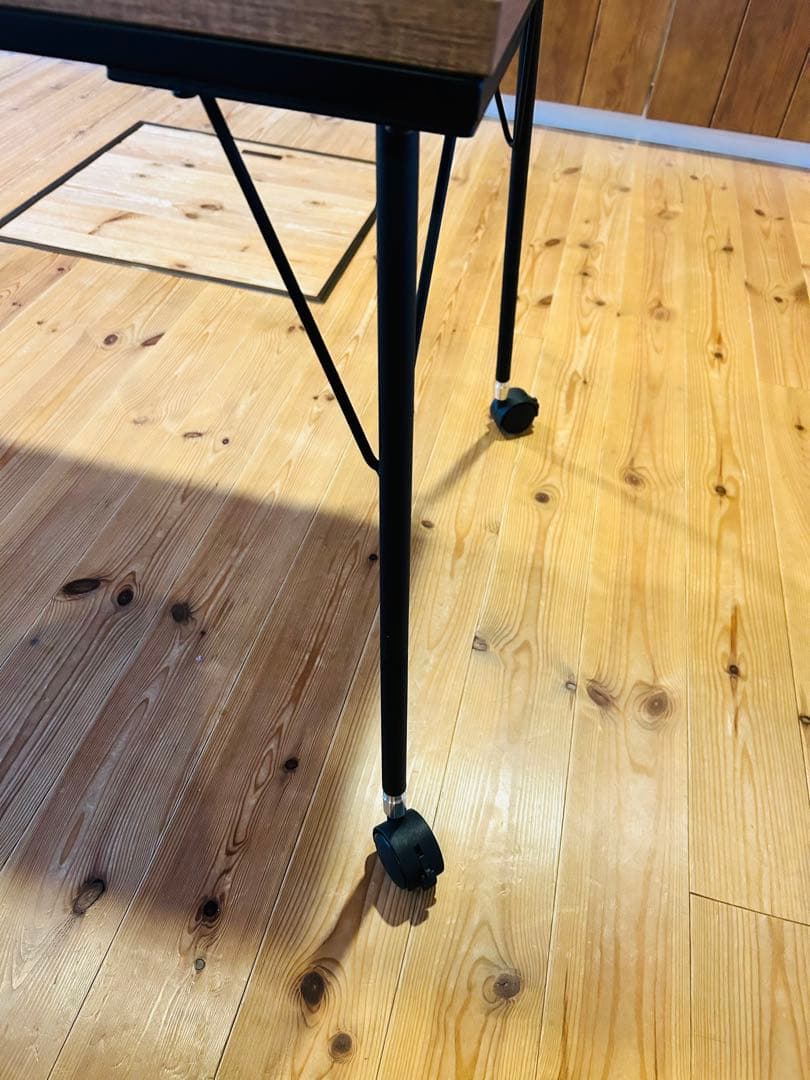 継ぎ脚付き 古材風アイアンこたつテーブル ブルック ハイタイプ120x60cm