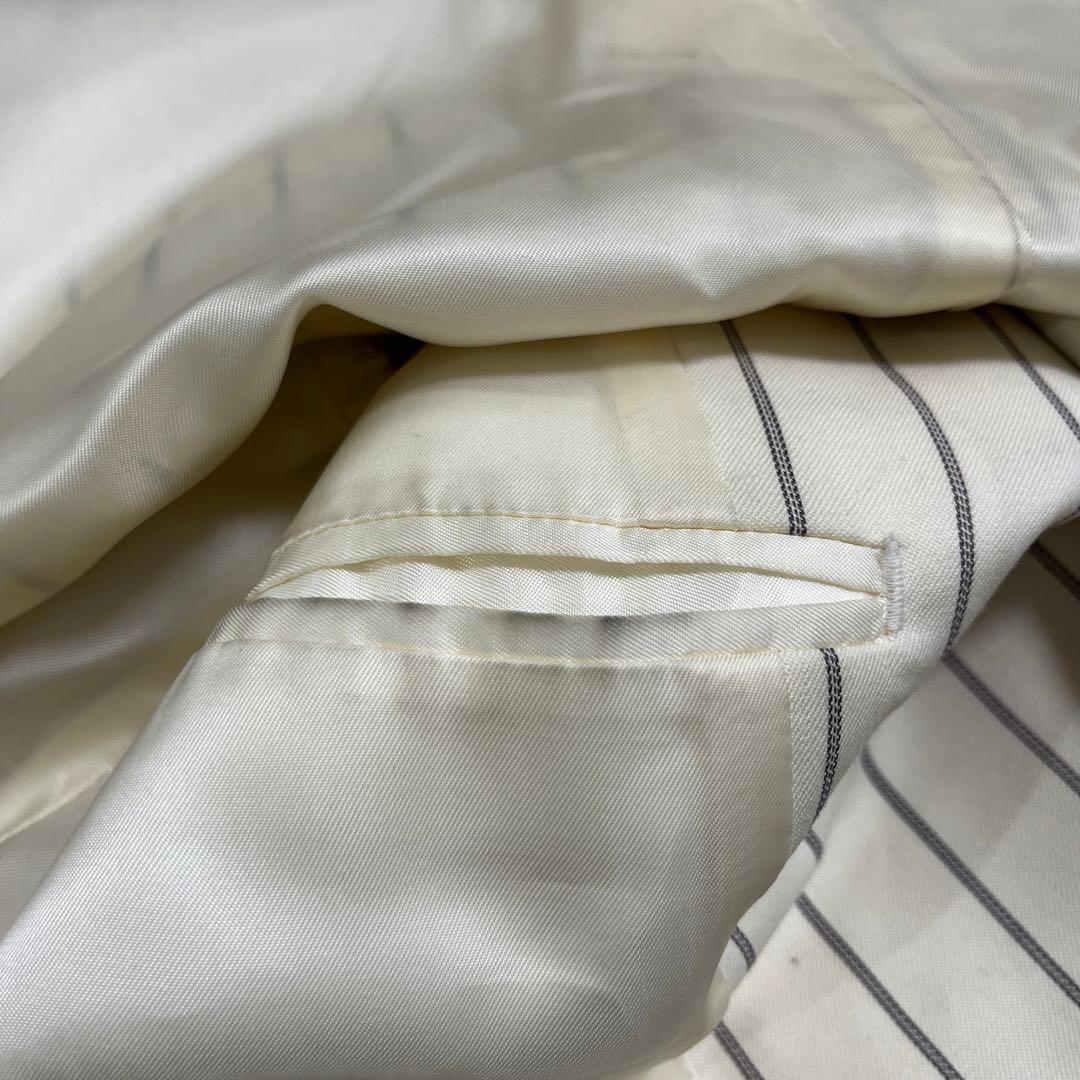 LITTLEBIG テーラードジャケット/2/ウール/ホワイト/ストライプ