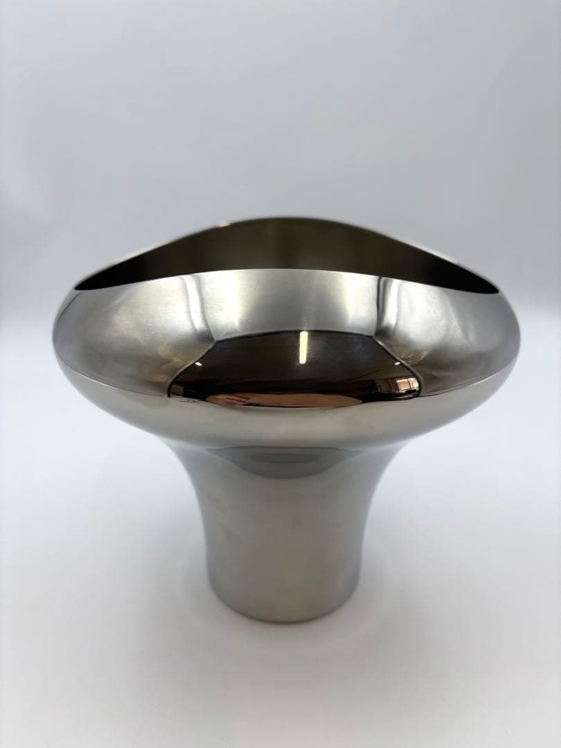   ジョージジェンセン　ステンレス　フラワーベース花瓶箱付