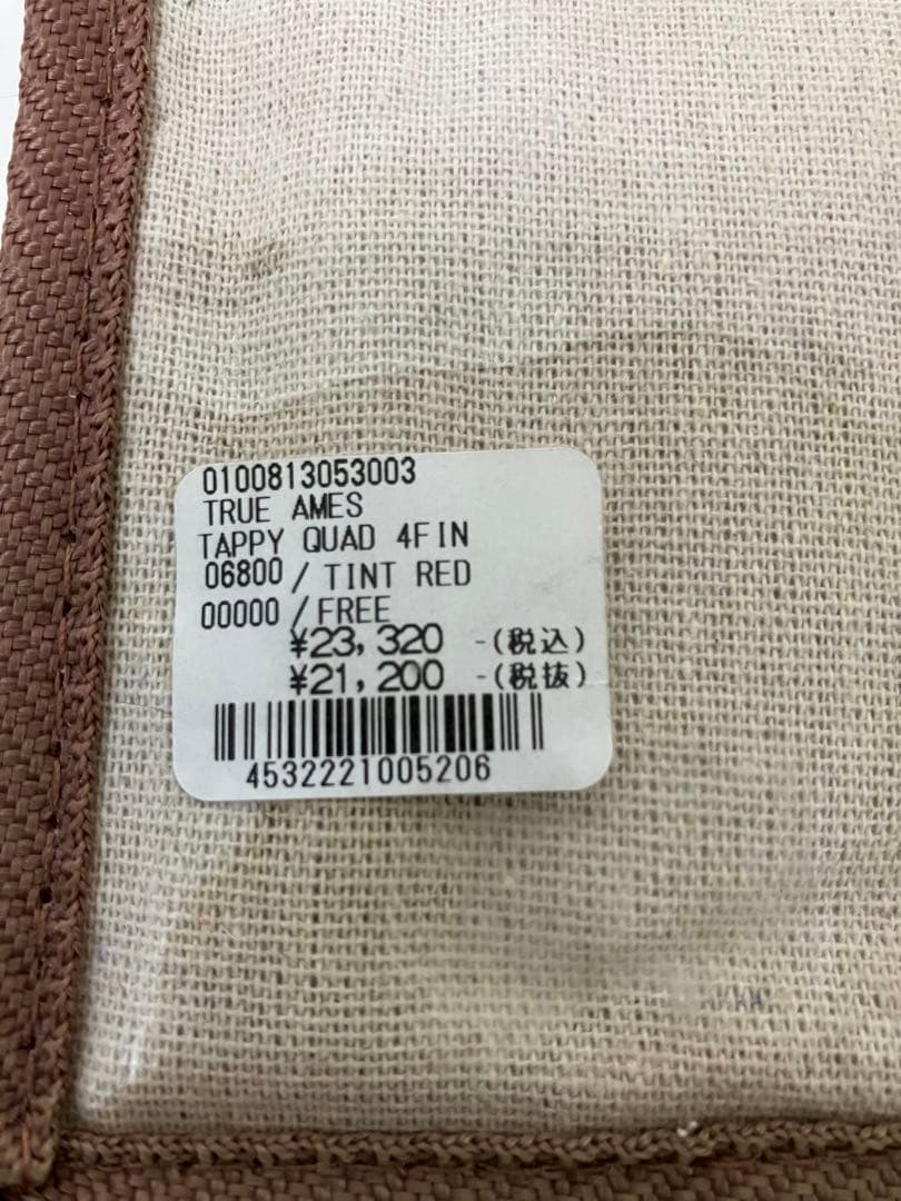 サーフィン・ボディボード TRUE AMES TAPPY QUAD 4F IN TINT RED