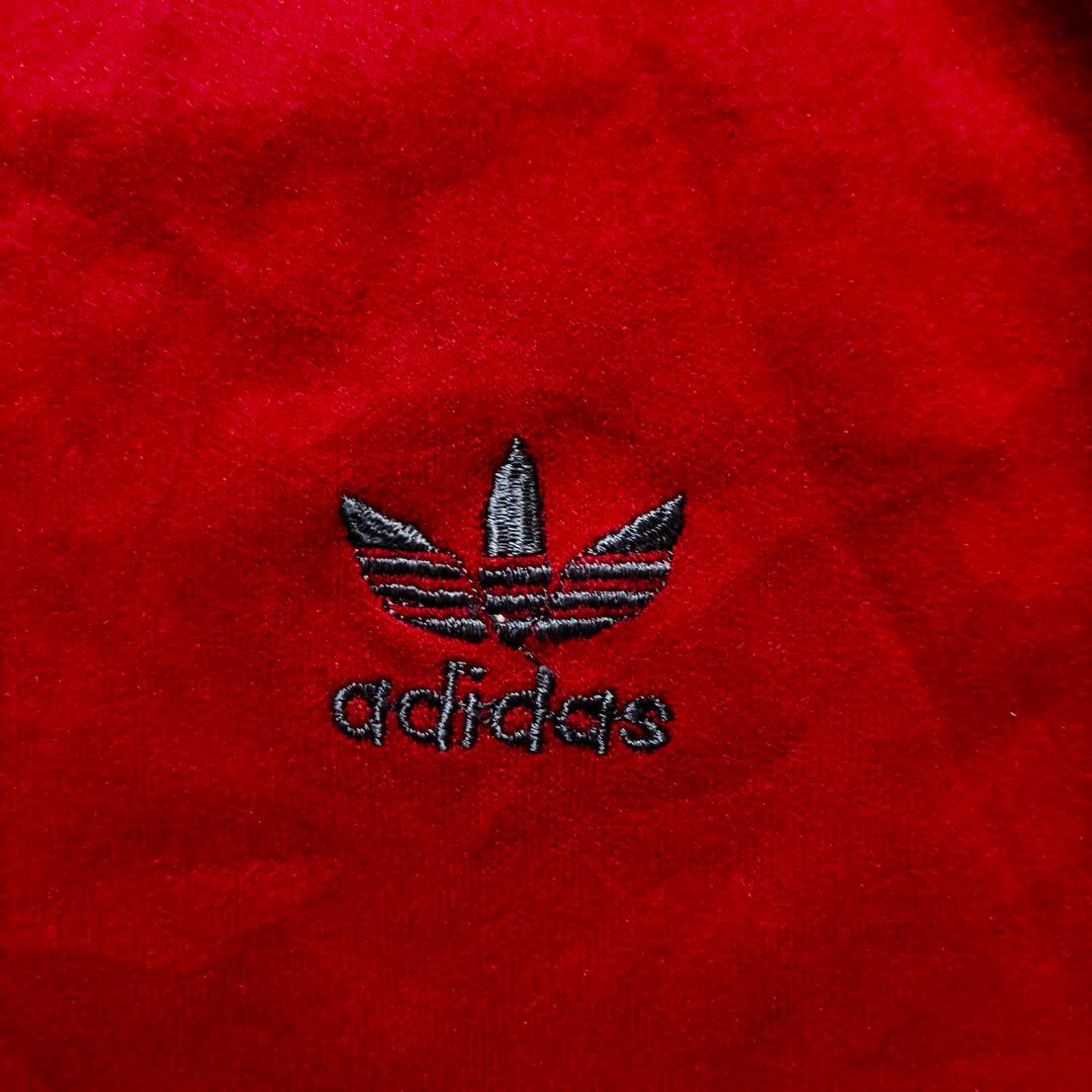 70s80s adidasトラックジャケット刺繍ロゴトレフォイル赤ネイビーY2K
