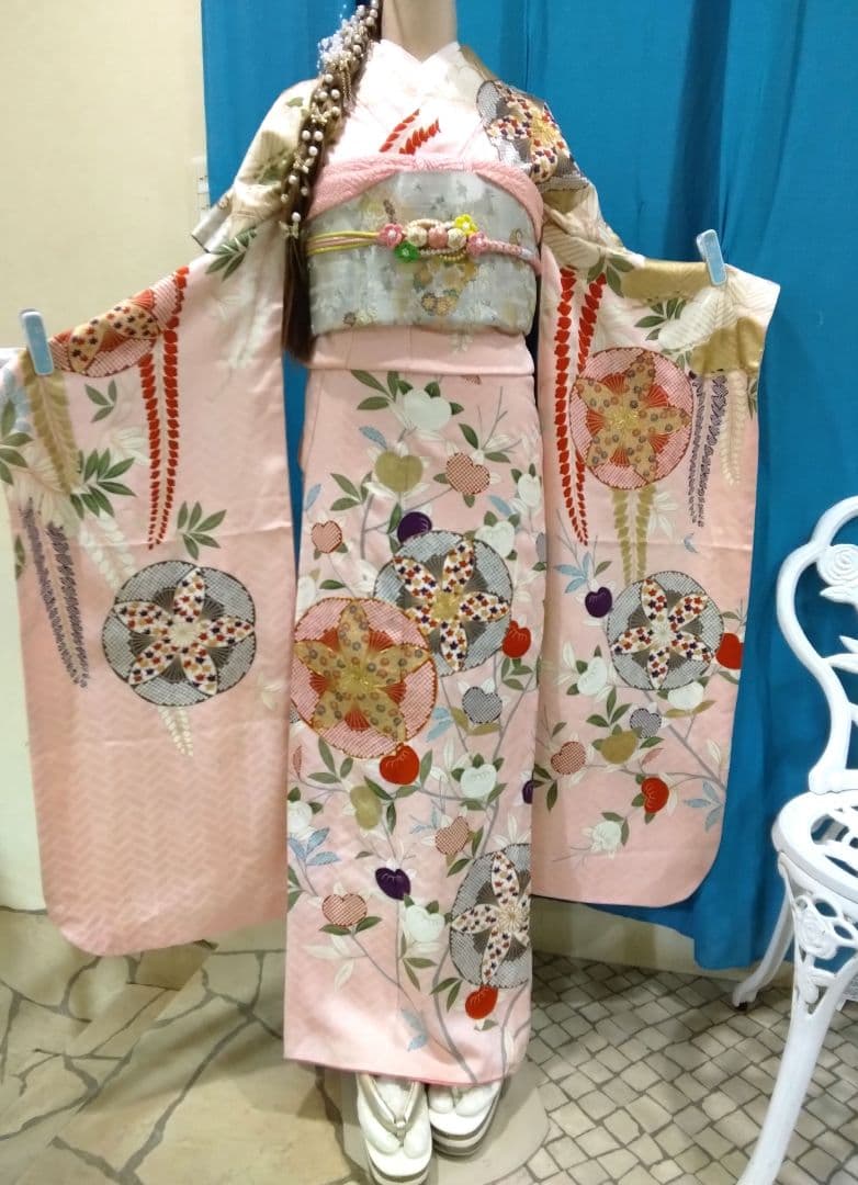 振袖フルセット、正絹振袖、成人式、帯揚げ、帯締め、西陣袋帯、長襦袢