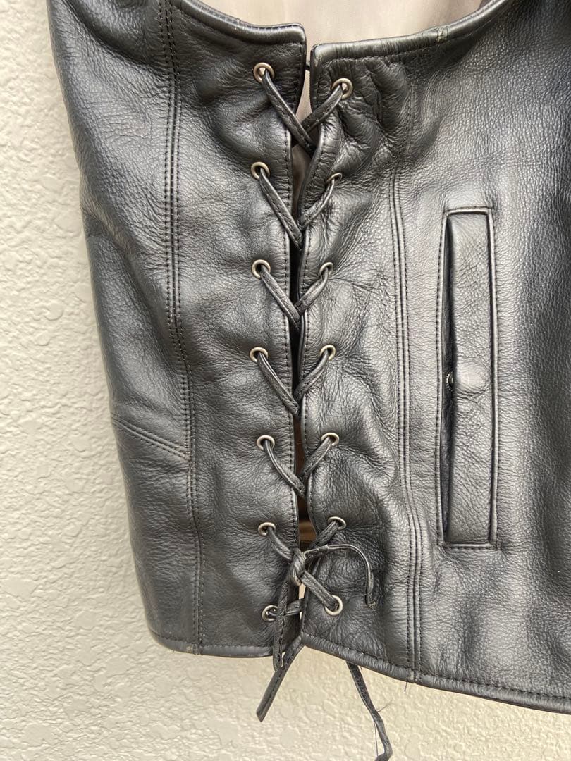 Harley-Davidson 本革 レザーベスト Sサイズ