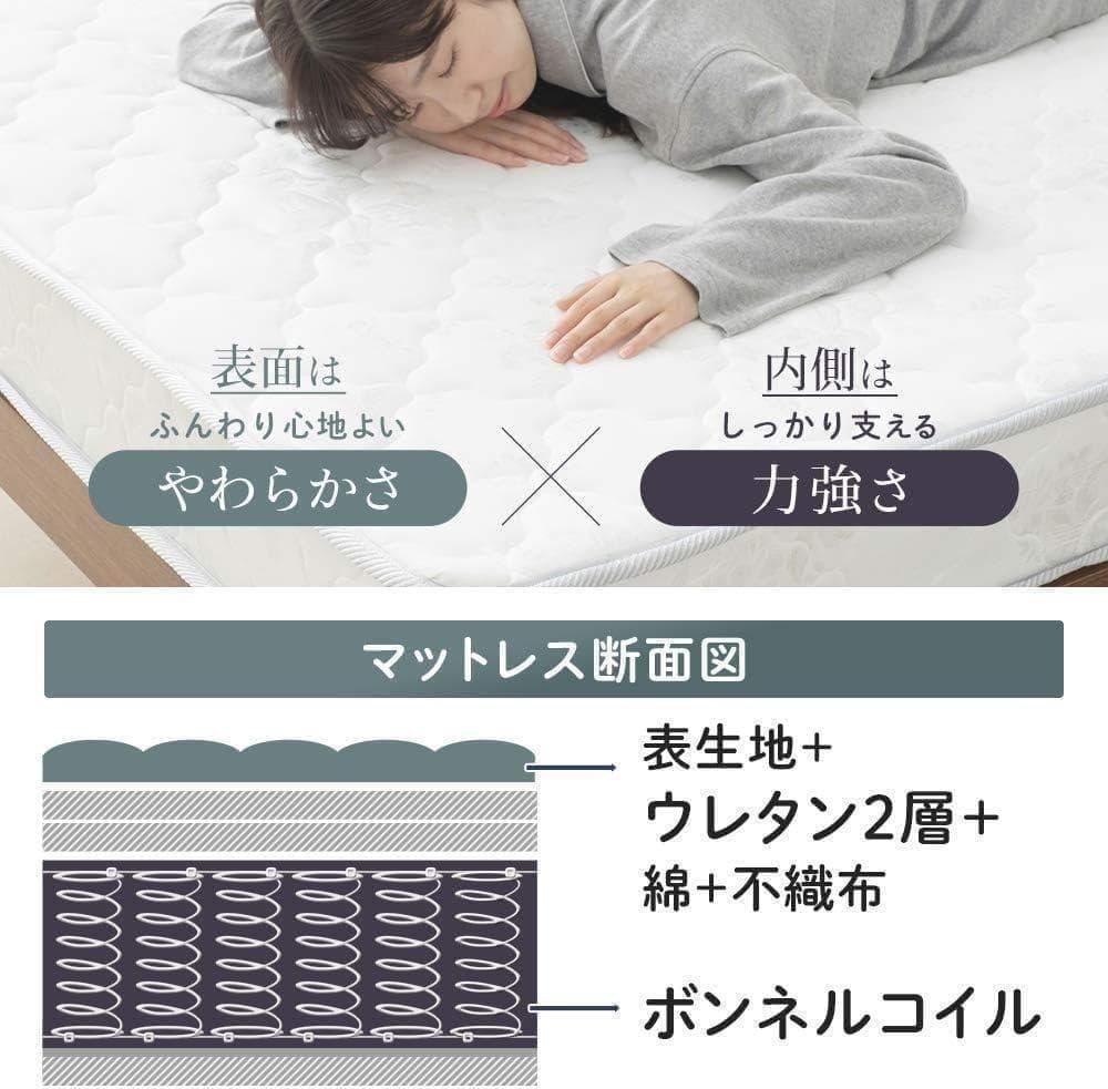 【M2963-118-80】ボンネルコイル　マットレス 厚さ16.5cm