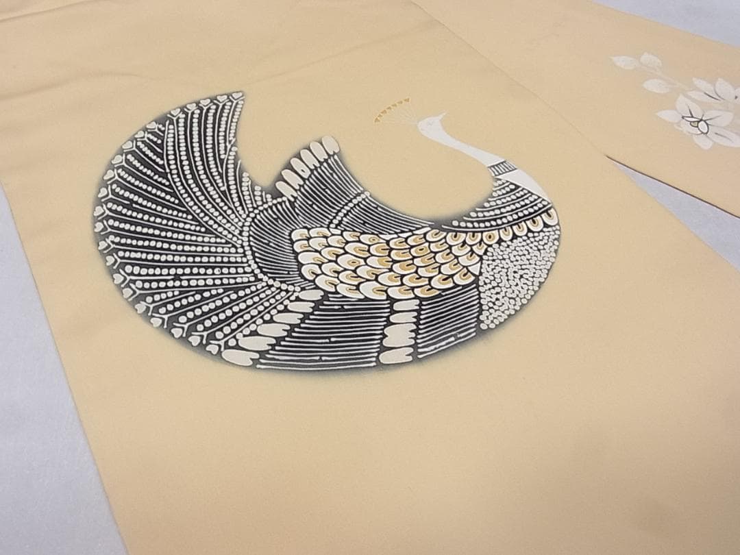 ♦︎きもの結♦︎人間国宝　羽田登喜男　塩瀬　九寸名古屋帯　正絹♦︎80