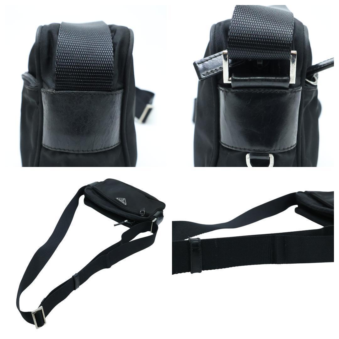 PRADA プラダ カメラバッグ ショルダーバッグ 三角ロゴ 白タグ ブラック