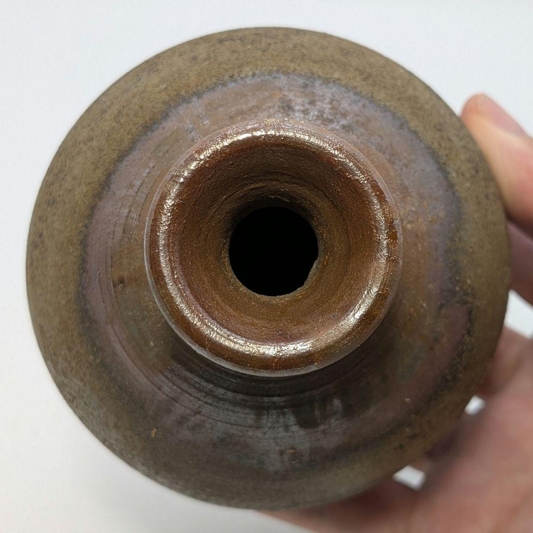 行吉学 備前焼 ゴマ窯変徳利 共箱共布栞 とっくり 酒器 食器 一輪挿し花入