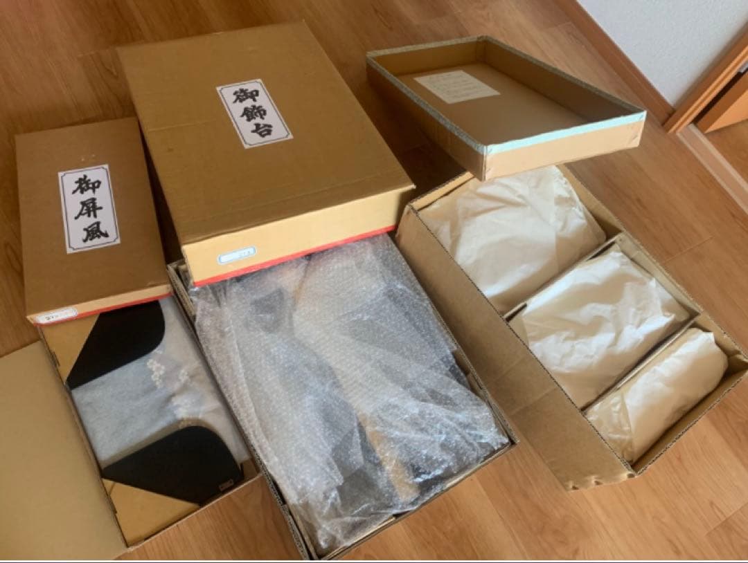 江戸木目込み人形★八千代雅5人揃 ★祥玉作★掃除グッズ付★高級雛★定価15万