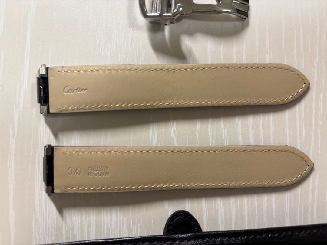 カルティエ　ベルトのみ　Cartier レザーベルト　Dバックル シルバー色