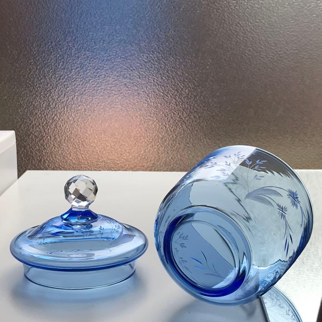 優しいお花★オールドサンルイSt Louisボンボニエール♡ジャポニズム♡菓子器