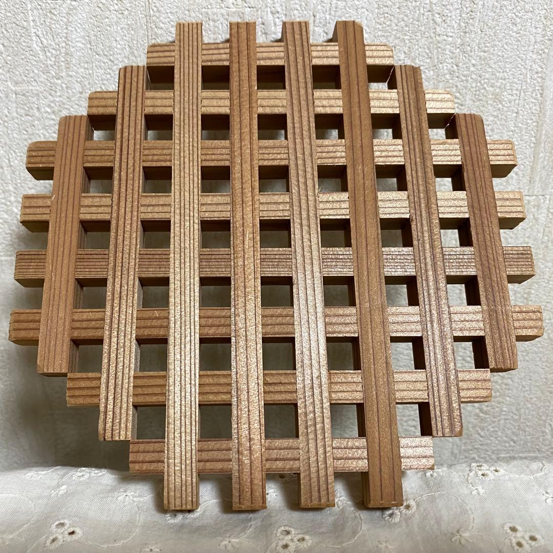 組子細工　鍋敷き　飾り台　キッチン雑貨　インテリア雑貨　木工芸品　キッチン用品