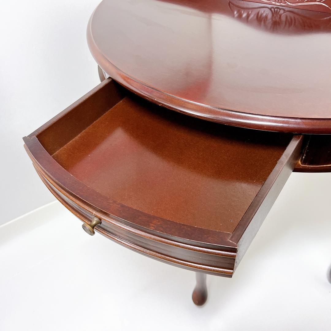 【良品✨送料無料】 アンティーク調 ハーフラウンド コンソールテーブル