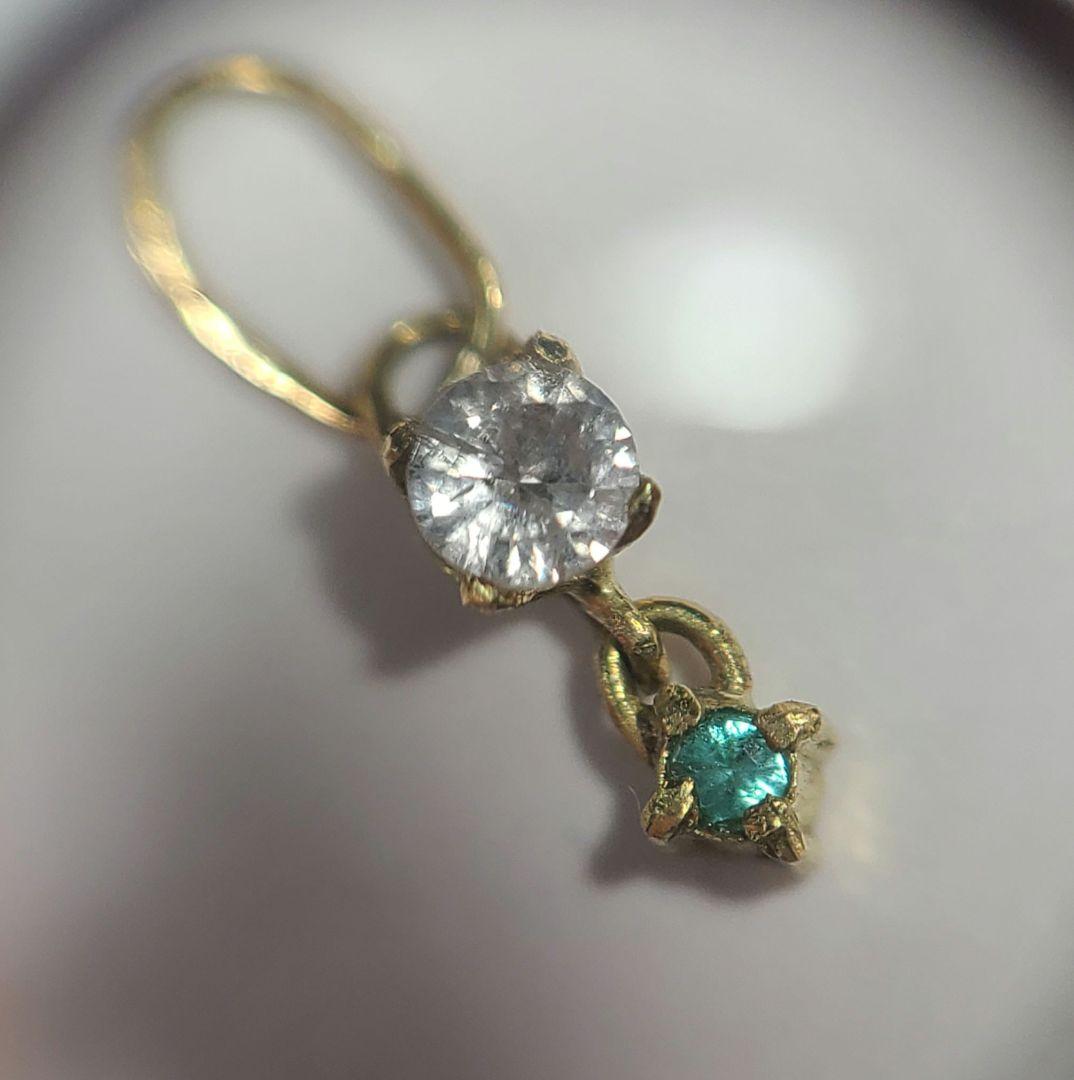 美しいペンダントトップです★ダイヤモンド&バターリャパライバトルマリン18K★