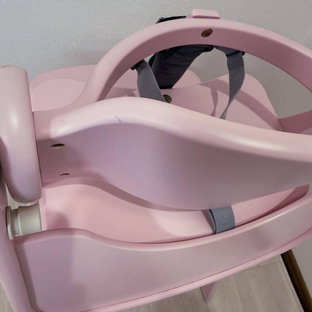 【使用期間短】大和屋 アッフルソルベチェア ピーチ ベビーチェア