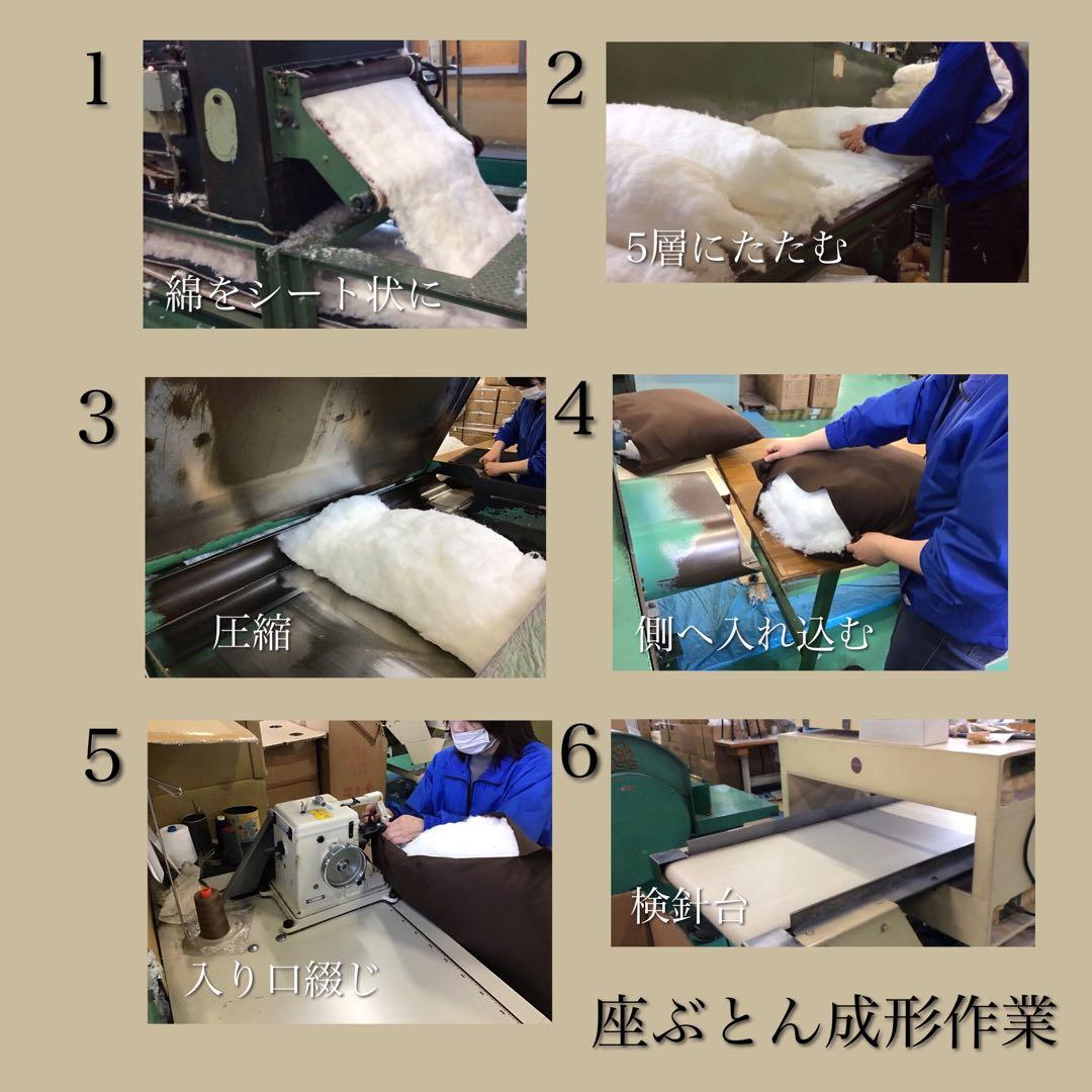 【新品工場より出来たて発送】小座布団 麻の葉 45×45㎝ 紺 7枚エンジ7枚