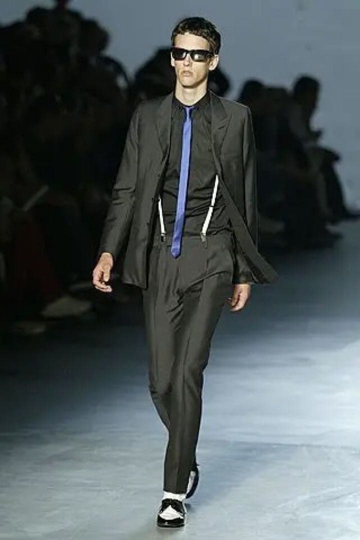 DIOR HOMME バイカラー　ポインテッドレザーシューズ　エディ期