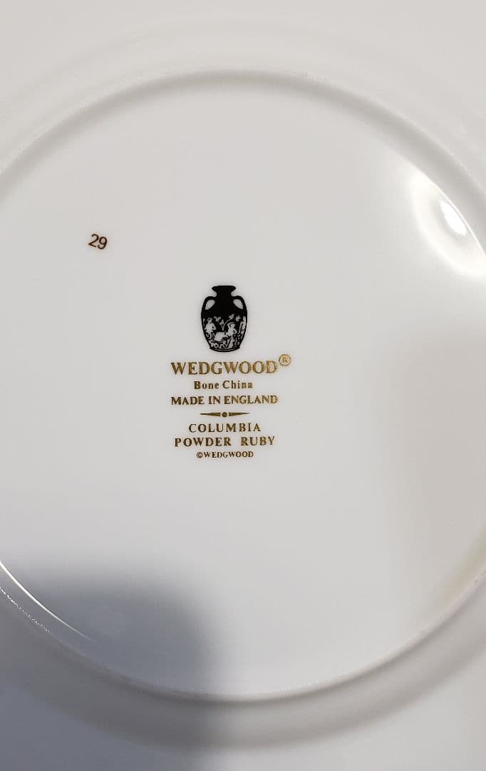 ウェッジウッド コロンビア パウダールビー プレート 17.6㎝ 2枚セット 皿