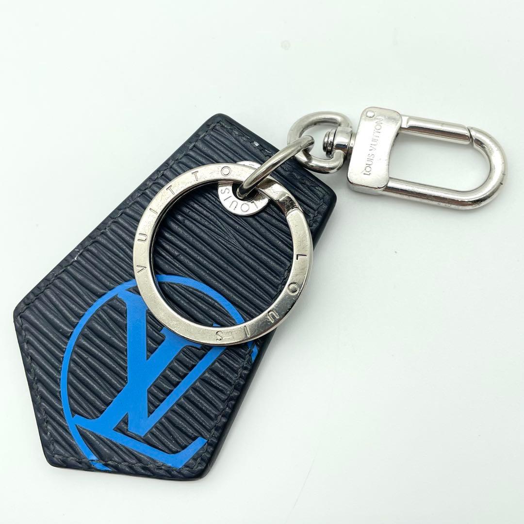 鑑定済・良品★ルイヴィトン　エピ キーホルダー アンシャッペ ブルーポップ