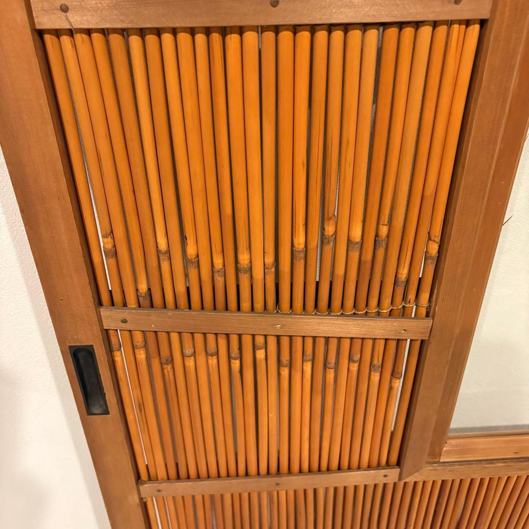 古い建具 ガラス戸 1枚 簾戸 すど 葦戸よしど 夏障子 御簾戸 4/4