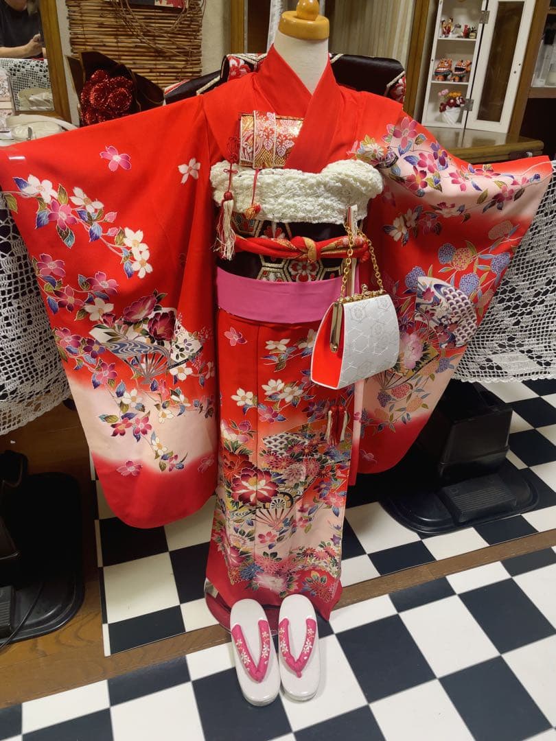 七五三7歳様豪華✨花紋様