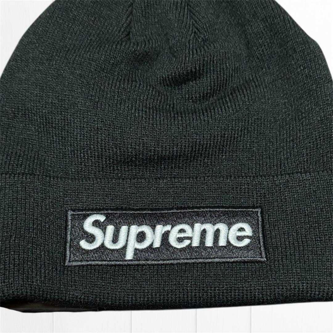 【新品】Supreme×New Era Box Logo Beanie ブラック