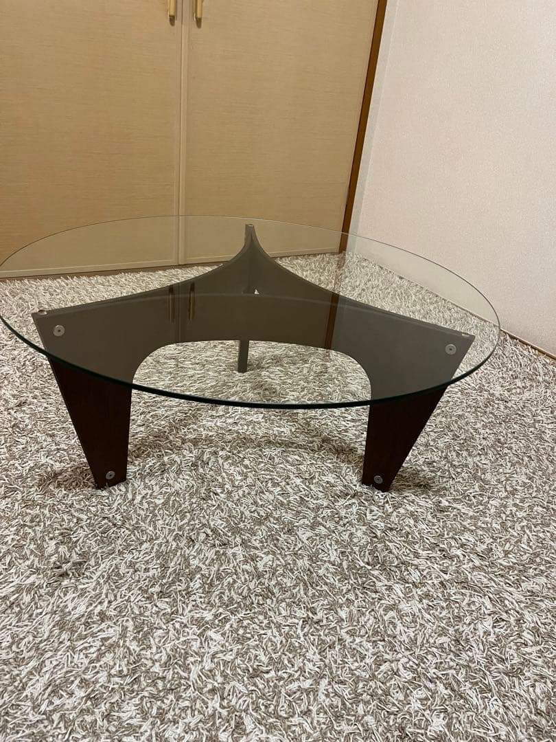 ガラス 木製 センターテーブル