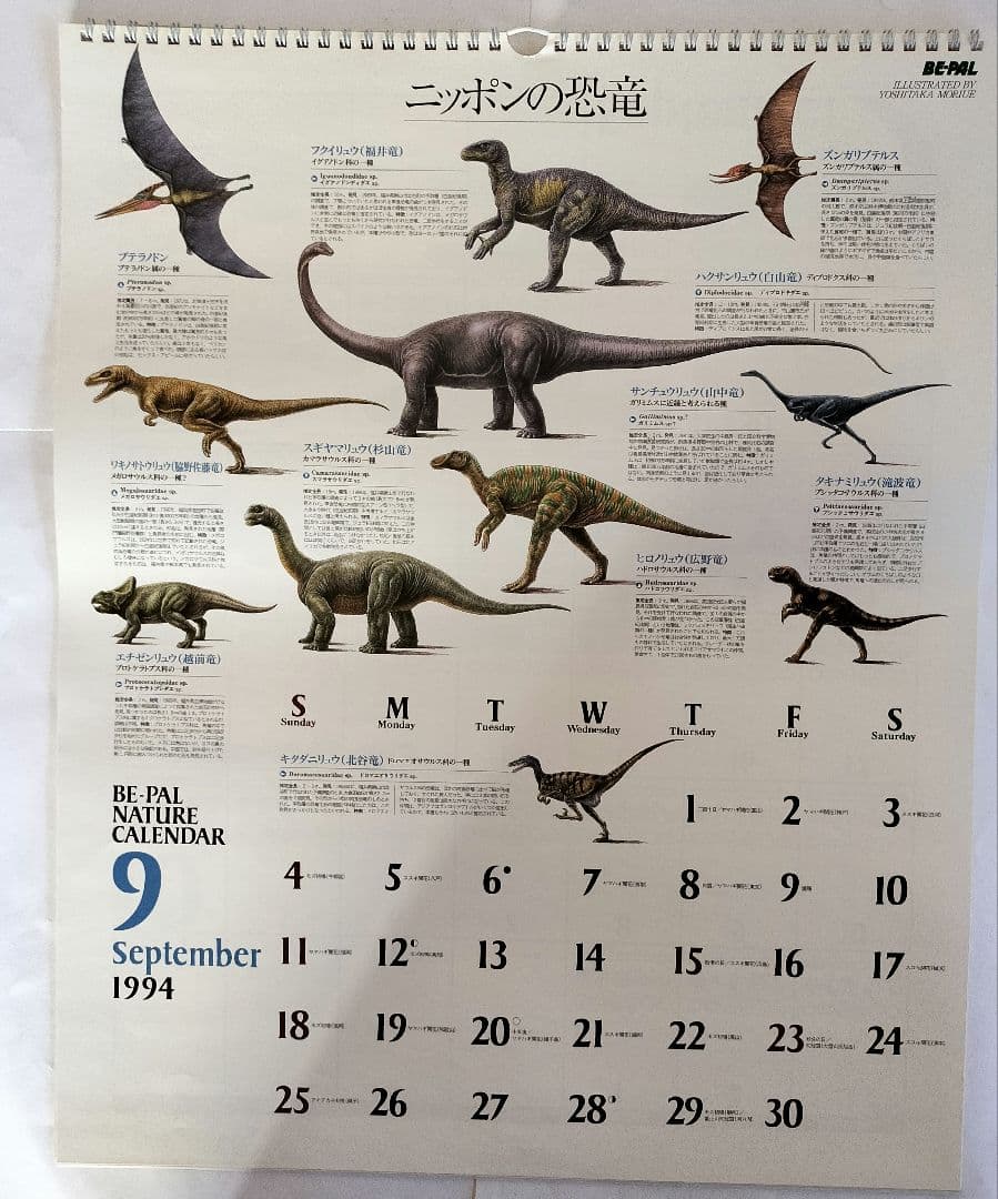 BE-PAL ビーパル カレンダー 新品未使用 1994年 ヴィンテージ