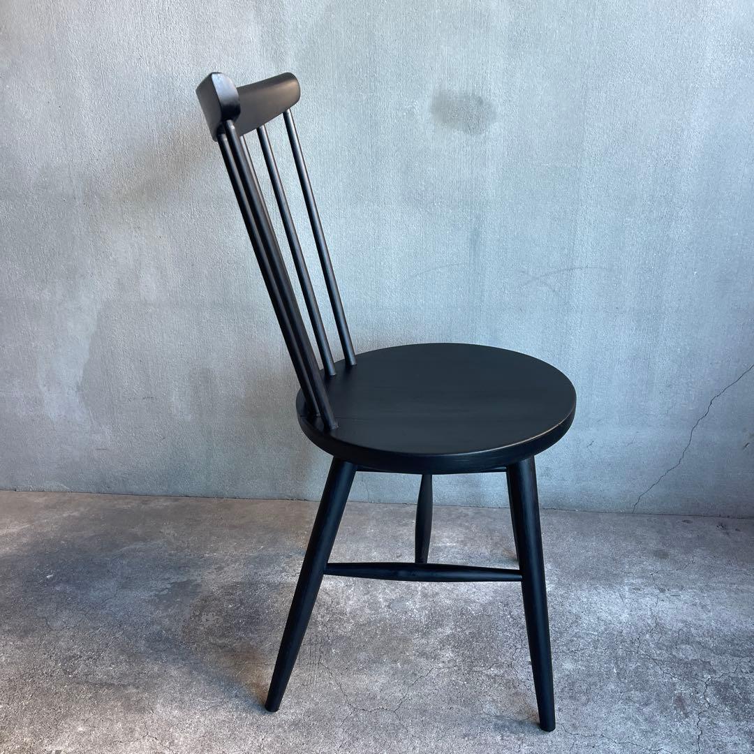 秋田木工　ハンナチェア　マットブラック塗装　オールドヴィンテージ
