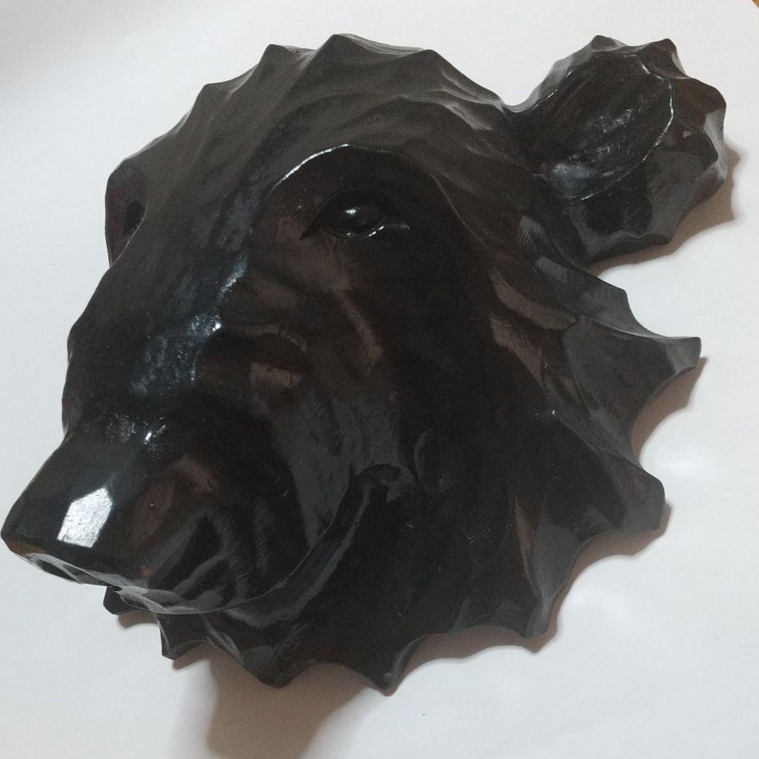 熊 クマ 木彫り 壁掛け 北海道 インテリア