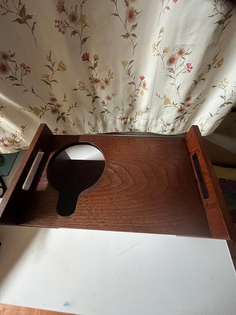 昭和レトロ 木製 小物収納 キャスター付き お座敷ワゴン ポット台