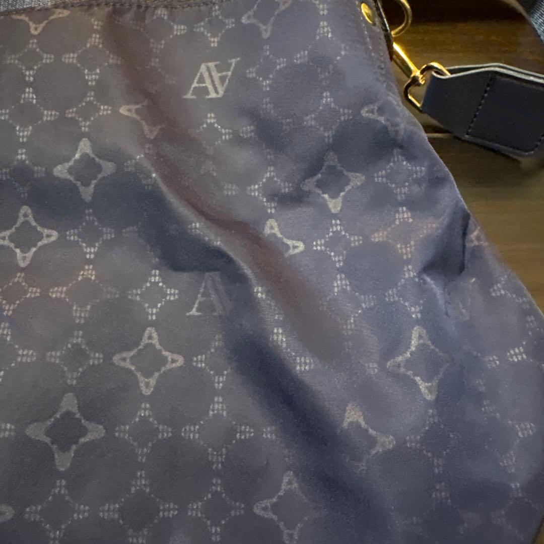 ✨未使用級✨ATAO エルビィ　2way ショルダーバッグ　モノグラム　ネイビー