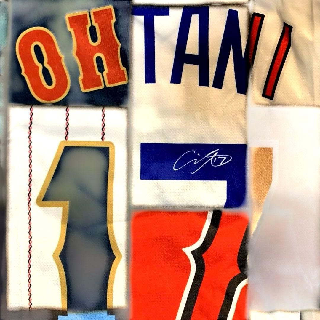 大谷翔平　プリントサイン付き歴代ミックスユニフォーム　50/50CLUB