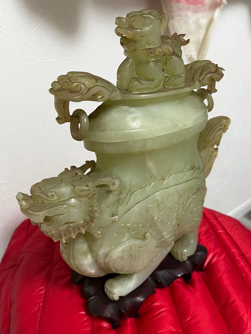 中国古玩翡翠玉石彫刻香炉