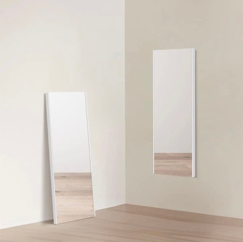 割れない 全身ミラー 姿見 フィルムミラー ナチュラル 40×145　壁掛＆立掛