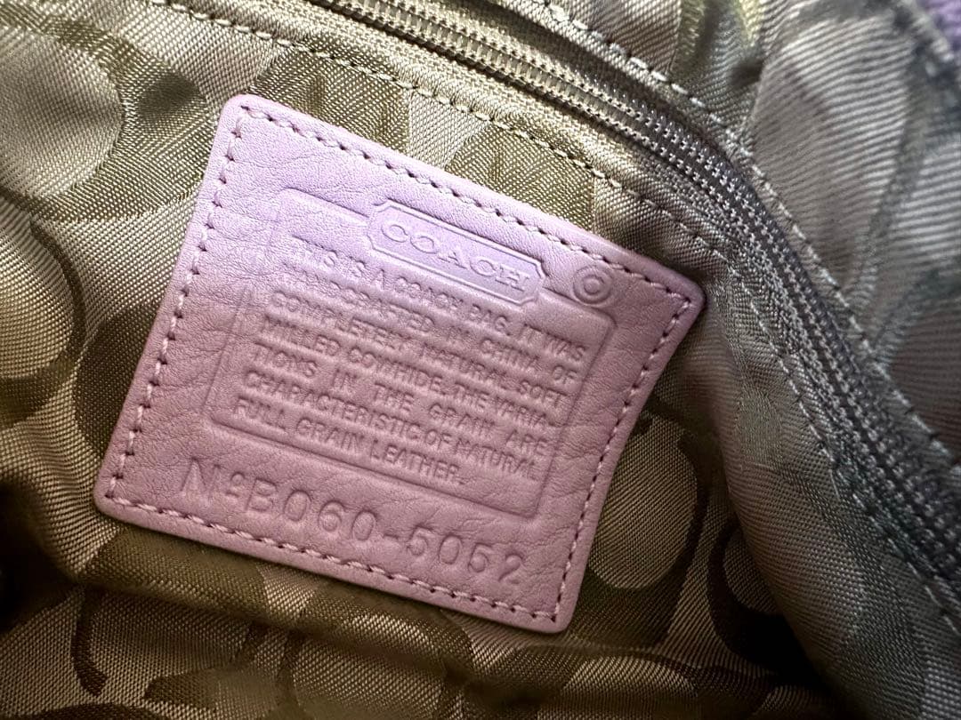 希少カラー COACH レザー アクセサリーポーチ ショルダーバッグ ピンク