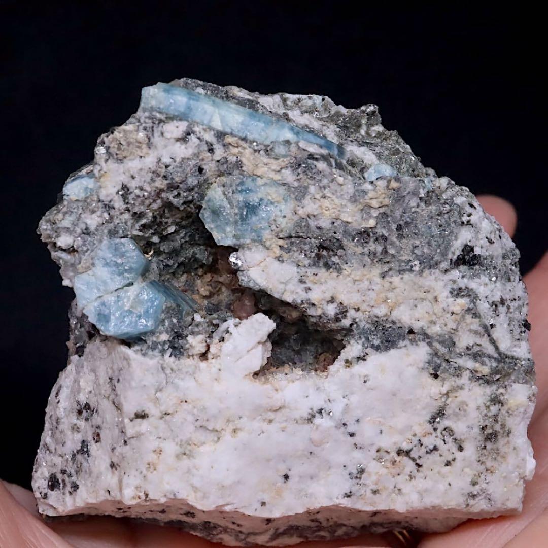 自主採掘！アクアマリン カリフォルニア産 205.4g AQ334 原石　天然石