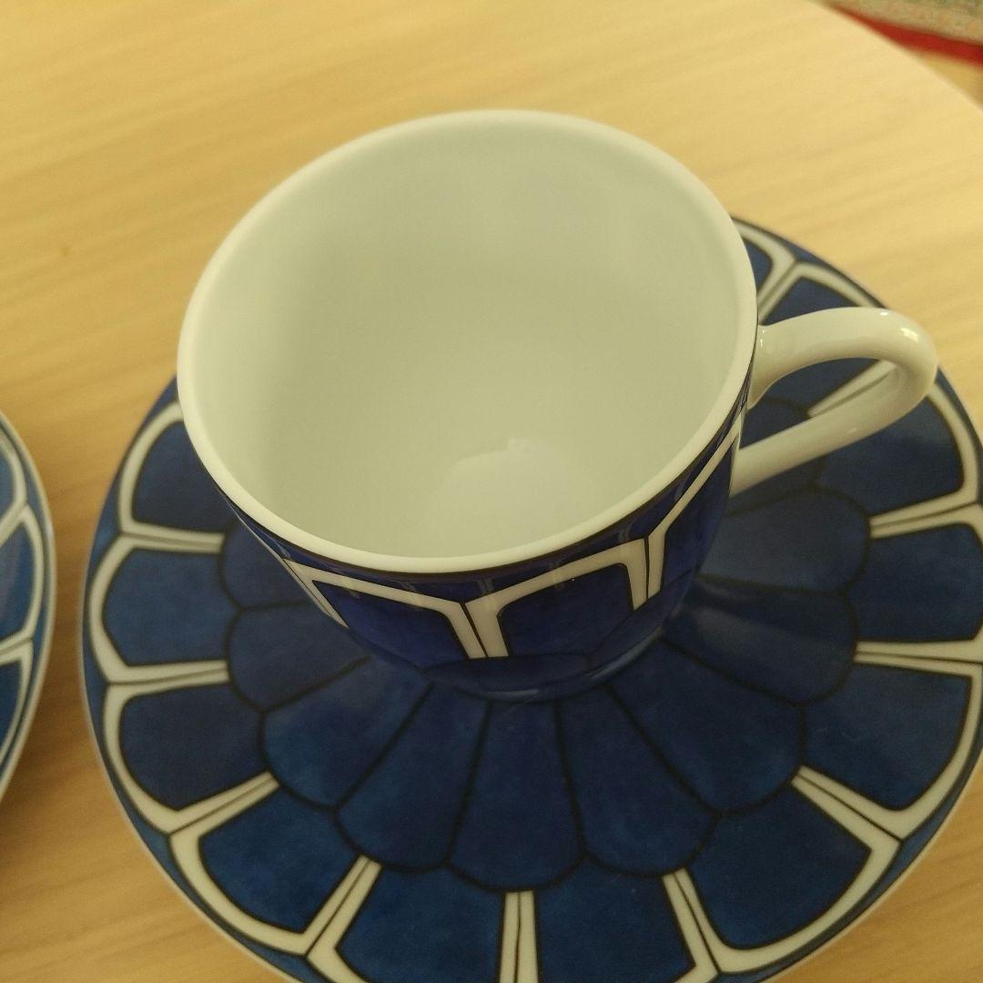 エルメスブルーダイユール カップ&ソーサー 2個