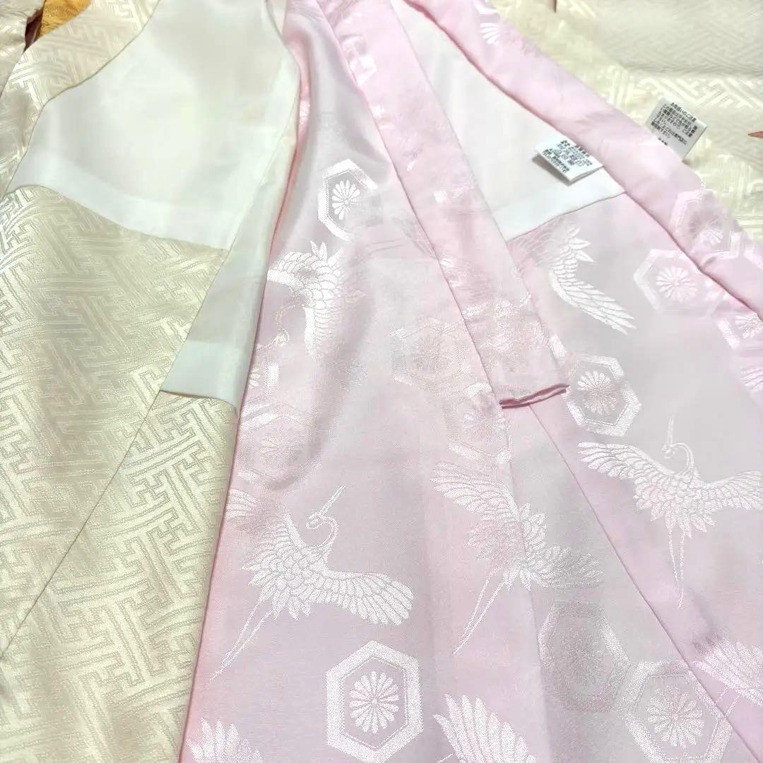 【新品】日本製 スキンベージュ お宮参り 産着 正絹 刺繍入り たとう紙 襦袢付