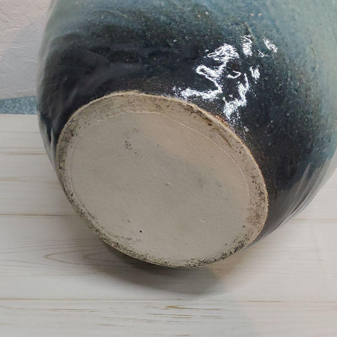 信楽焼 花器 ⋆͛ ͙͛✧*̣̩⋆̩☽キレイなブルーの花器です♪