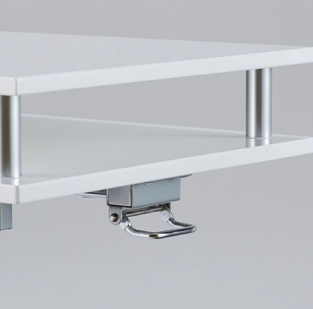 【送料込み】ディノス　棚付き昇降式テーブル 幅120cm