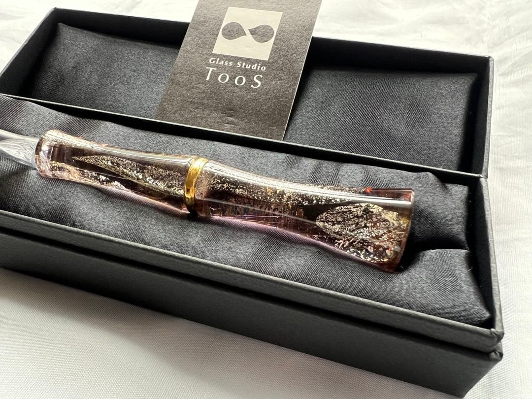 ★新品・送料込★Glasspen TAKETORI 月の鏡 紫色 ガラスペン